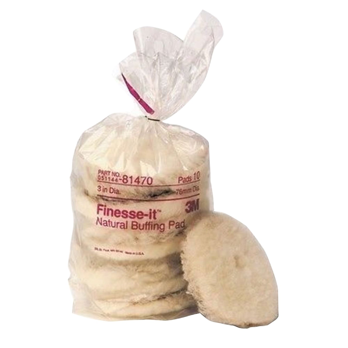 HKT BUFF PAD 3" 10-EA PER BAG