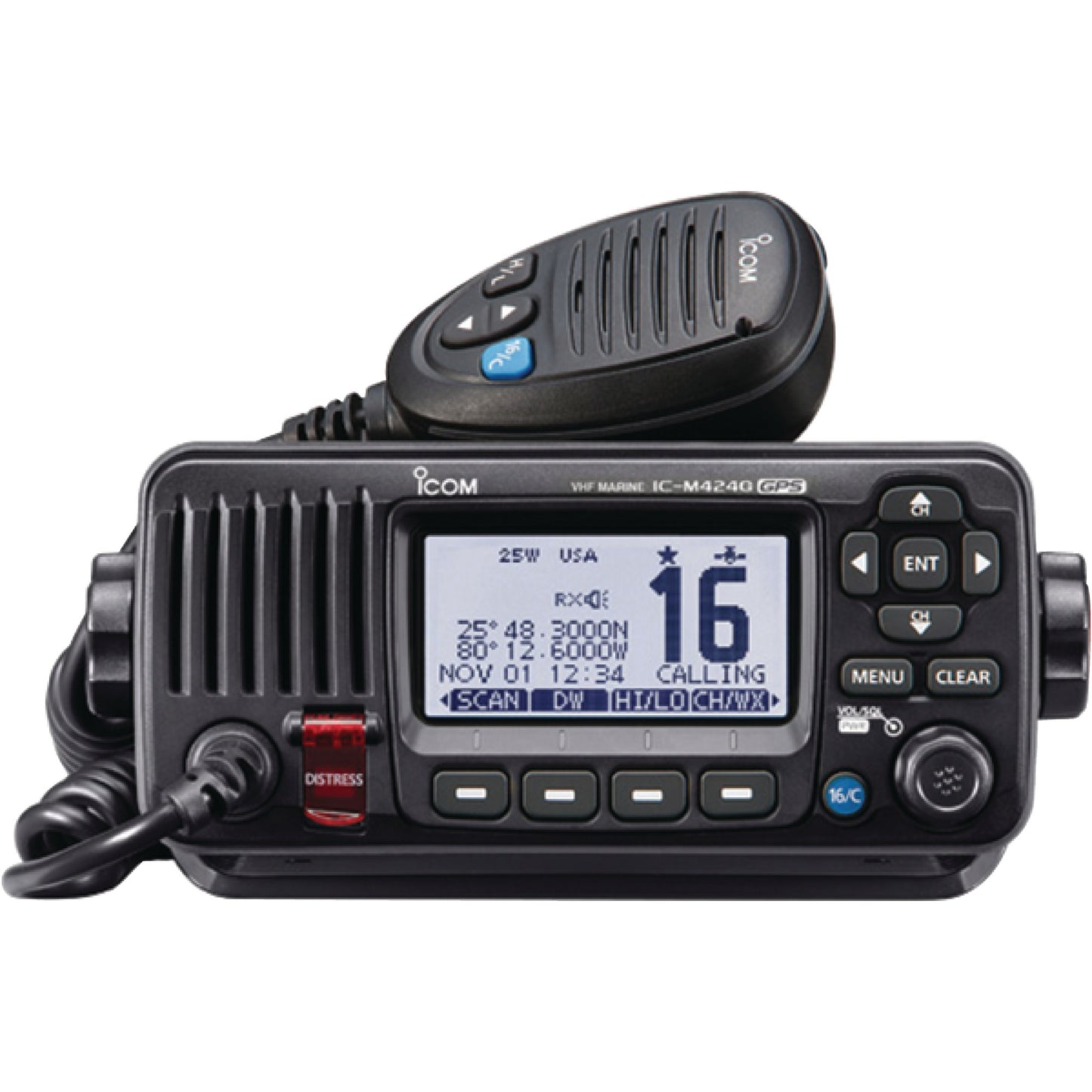 VHF FXD MOUNT W/GPS BLK