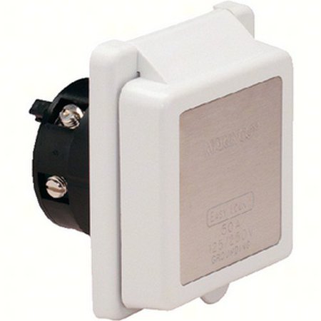 50AMP 125V POWER INLET WHT
