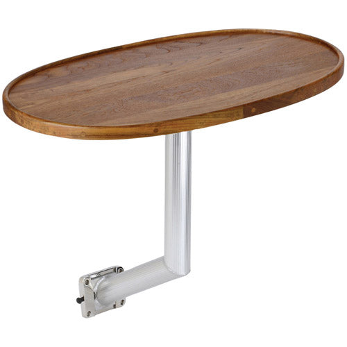 TABLE KIT SIDE MNT AL W/OVAL TABLE TEAK