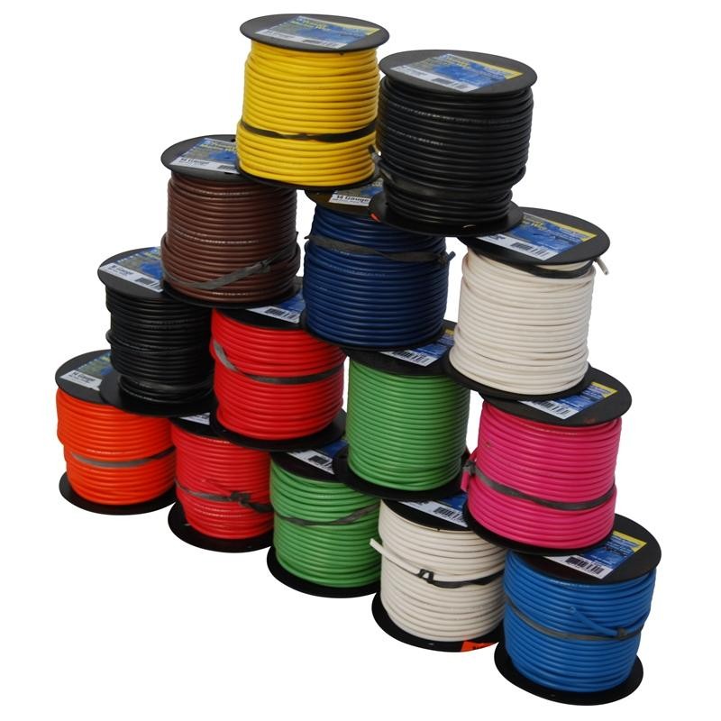 PRIMARY WIRE TINNED 105* 16 AWG 100' RED
