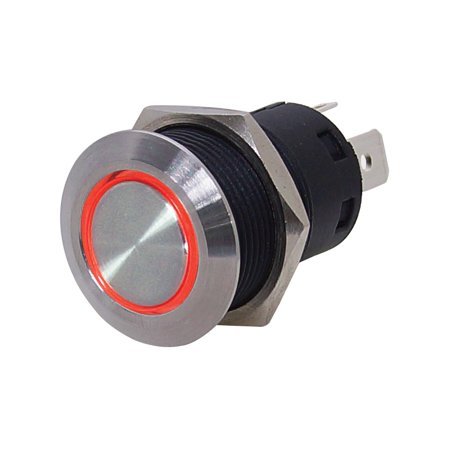 PUSH ON SWITCH RED RING LED ON/OFF