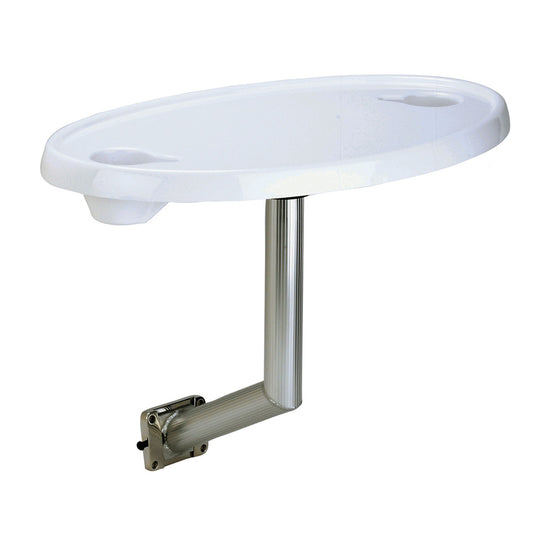 TABLE KIT SIDE MNT SS W/OVAL TABLE WHT