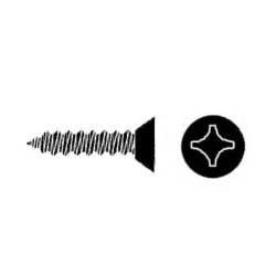 TAPPING SCREW FH PHILLIPS #10 X 2"(50)