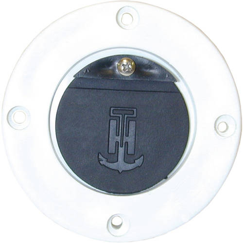 SCUPPER ADAPTER WHITE W/BLACK FLAPPER