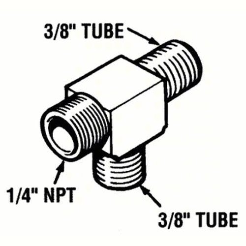 TEE 1/4NPTX3/8TBX2 3/BAG