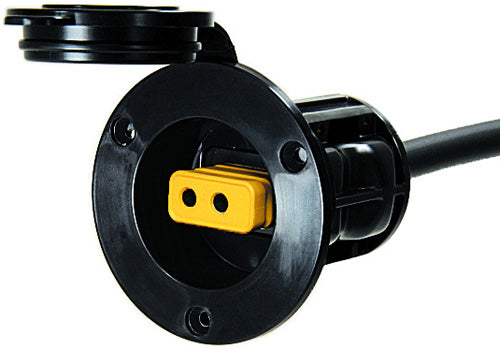 FLUSH MT PWR PORT (BLK)