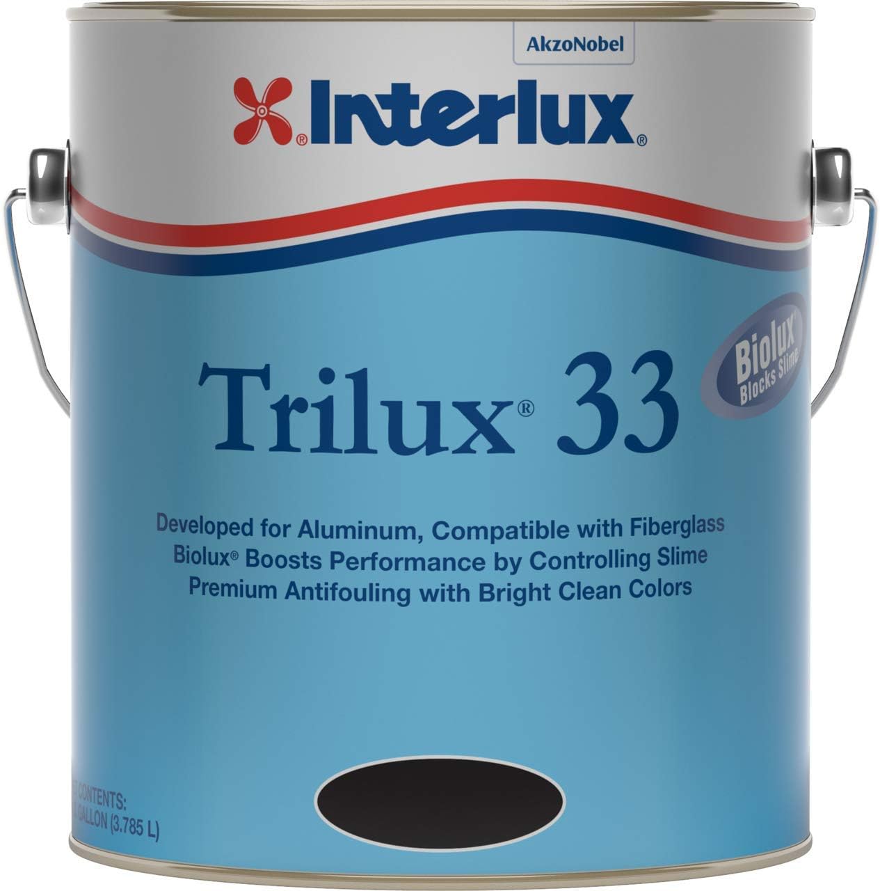 Interlux Trilux 33 Antifouling Paint with Biolux Black Gallon Marine Bottom Paint