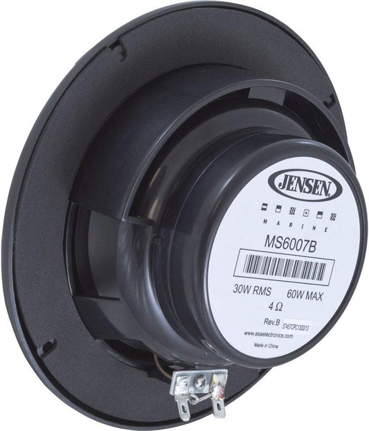 Jensen MS6007B 6.5” Waterproof Coaxial Marine Speaker – High-Performance, Weather-Resistant Audio