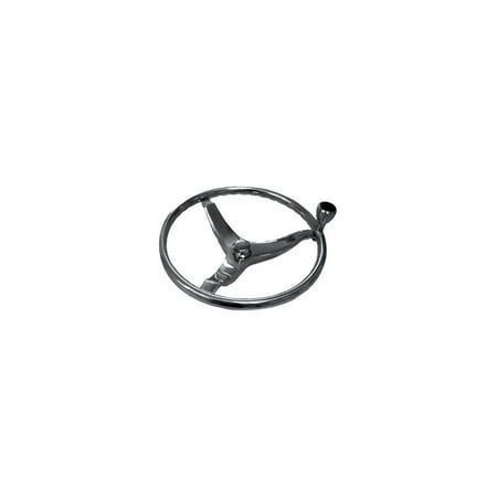 STEERING WHEEL SS W/KNOB 15" NO NUT