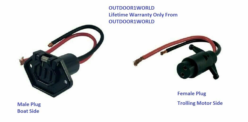 TROLL MOTOR SOCKET 2PIN 12V 8GA MALE