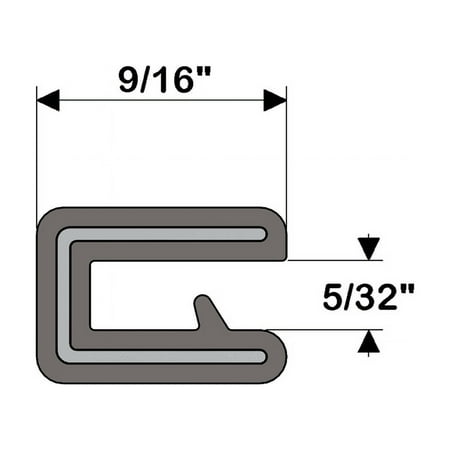 FLEX TRIM BLK 9/16"X25'