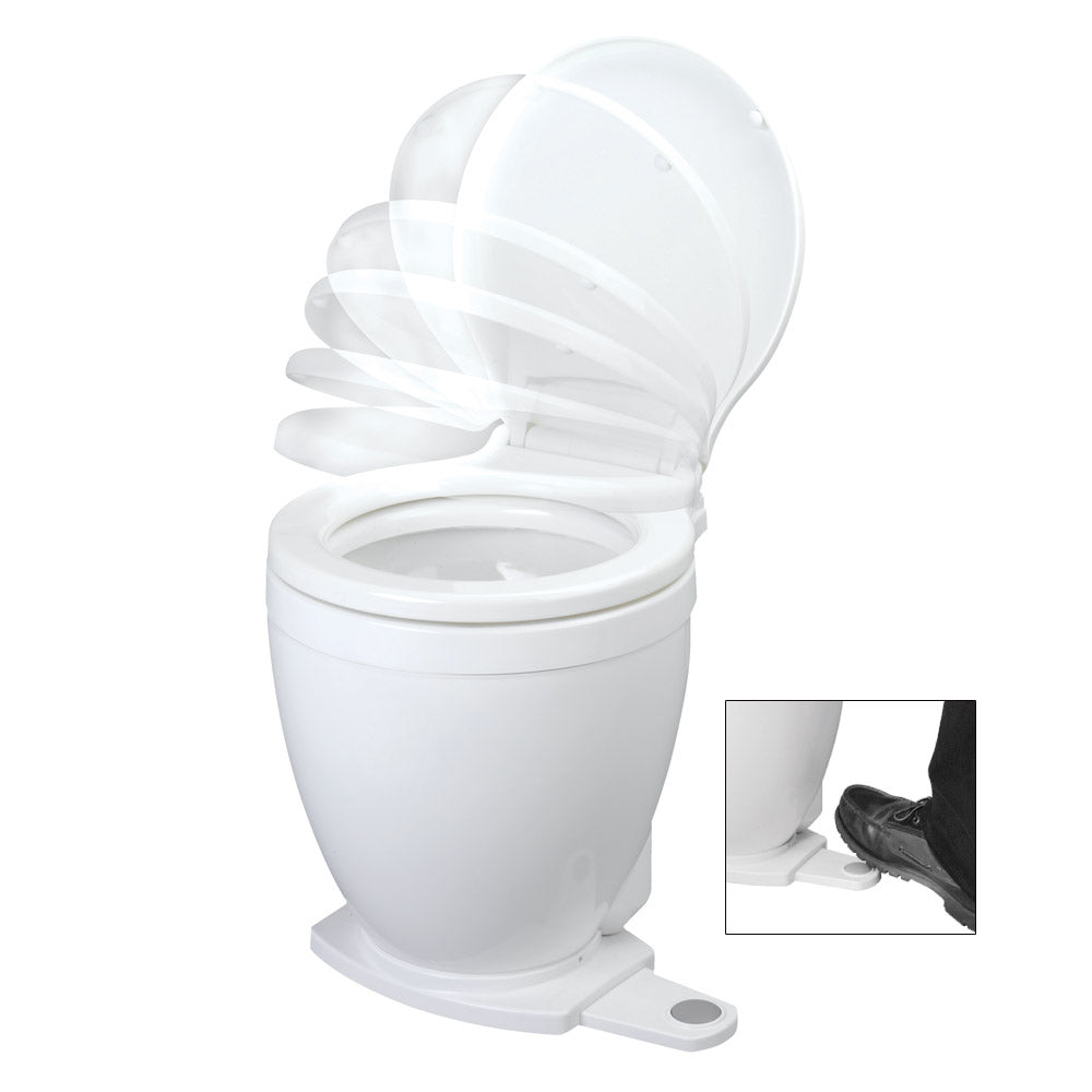 LITE FLUSH TOILET 12V FOOT/SWITCH