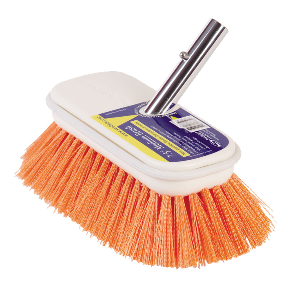 BRUSH MEDIUM 7.5" ORNG