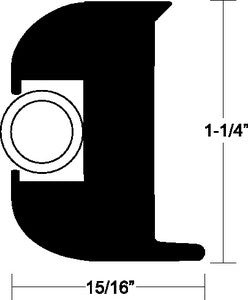 BLACK VINYL RUB RAIL 50'