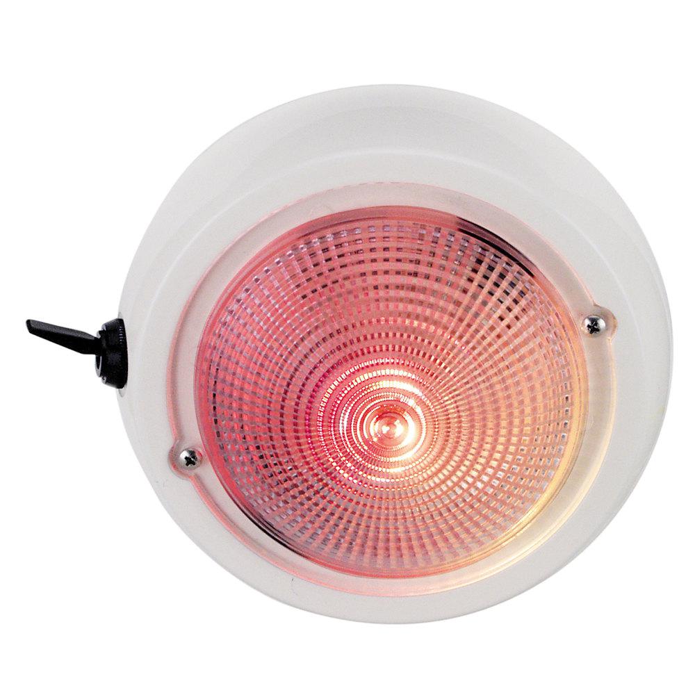 DOME LIGHT WHT/RED 5"