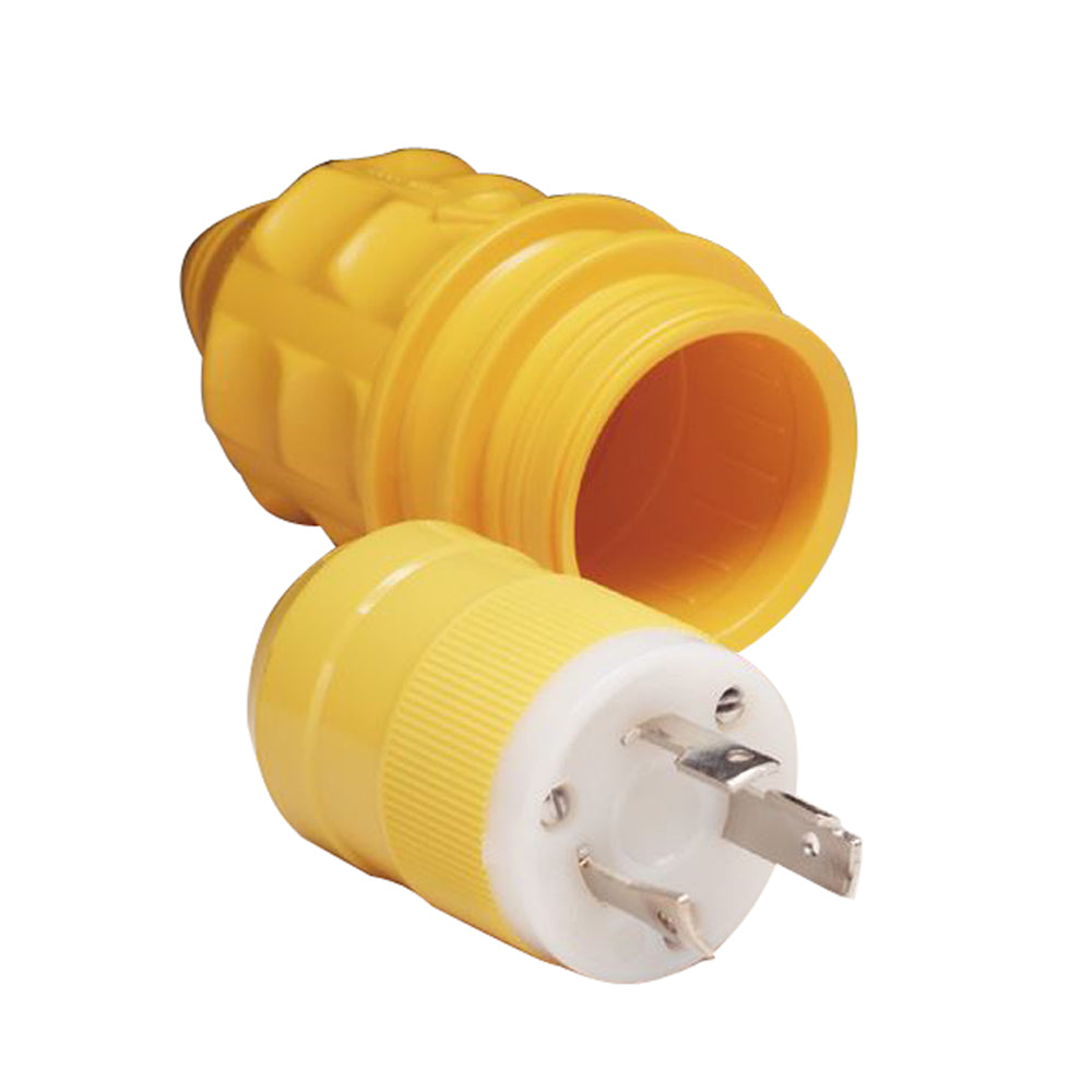 30AMP 125V MALE PLUG W/THREADED RING