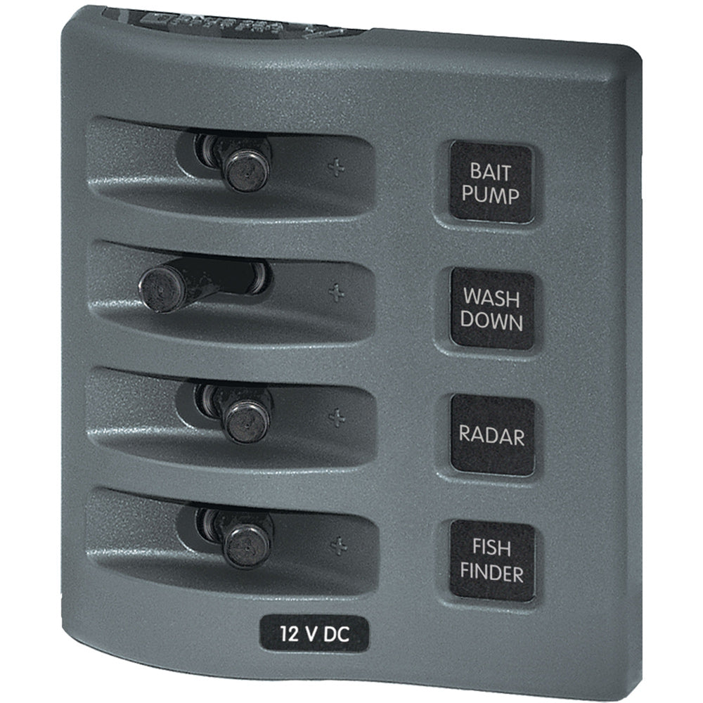 4 SWITCH WD PANEL GRAY