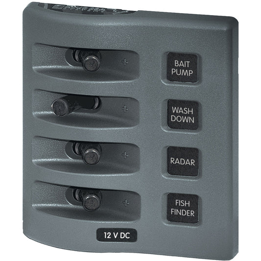 4 SWITCH WD PANEL GRAY