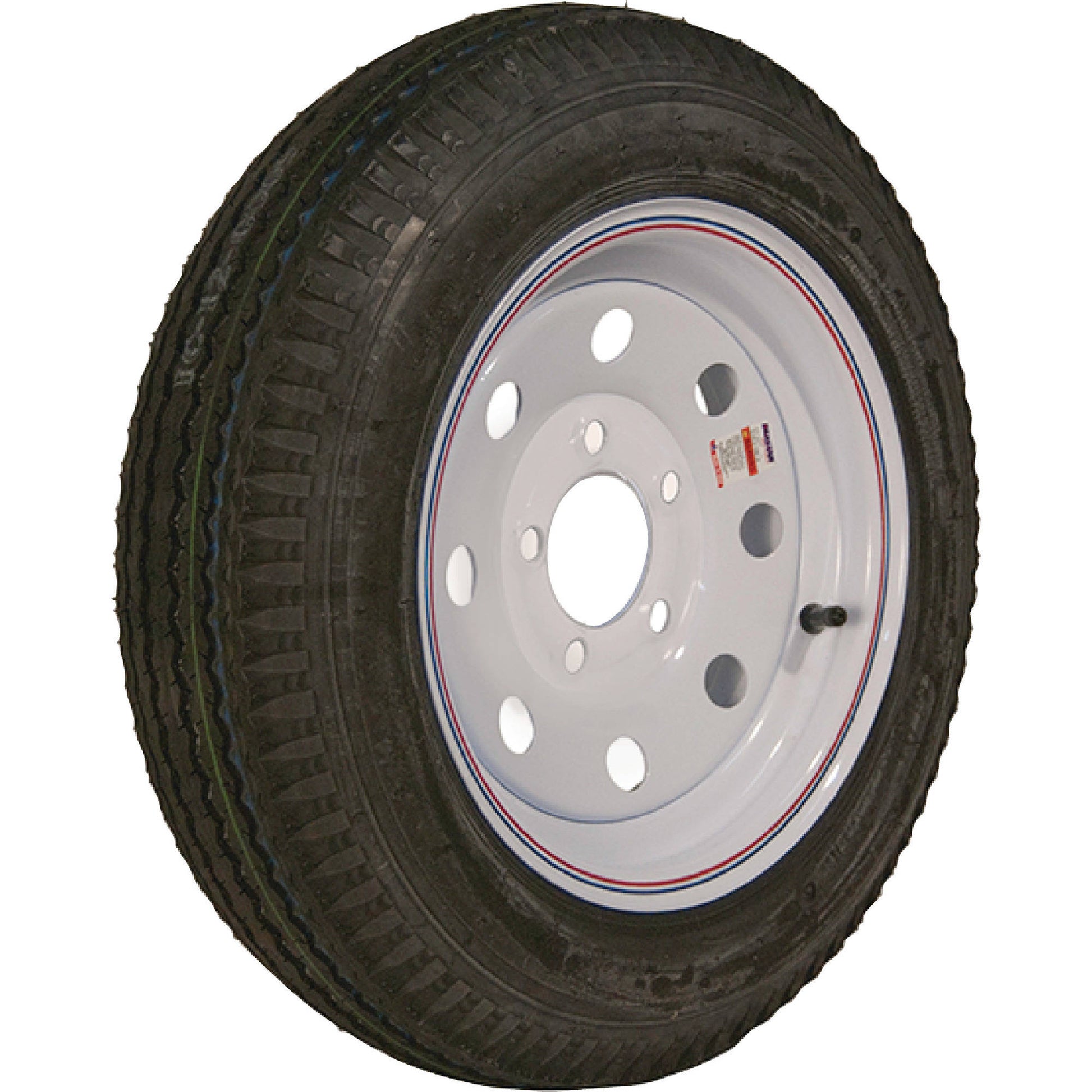 TIRE & WHEEL 530-12"C WH MOD STRIPE 5LUG