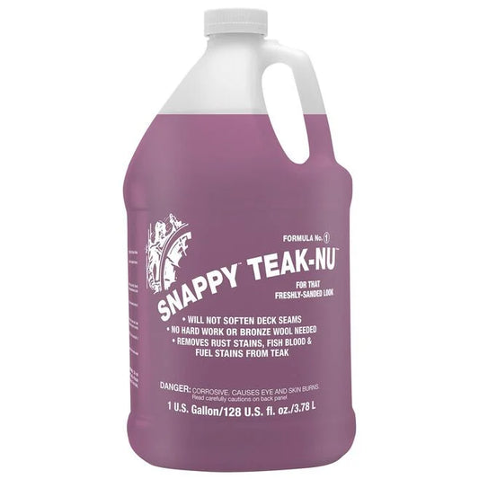 Snappy Teak-Nu STN-G1 Teak Cleaner – Two-Part Marine Teak Restoration System (1 Gallon Kit)