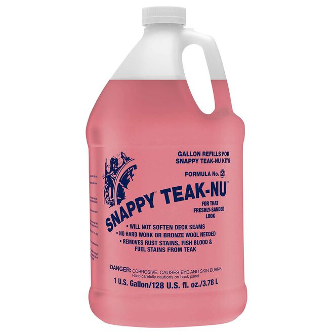 Snappy Teak-Nu STN-G2 Teak Cleaner – Two-Part Marine Teak Restoration System ( Gallon)