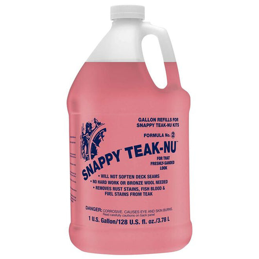 Snappy Teak-Nu STN-G2 Teak Cleaner – Two-Part Marine Teak Restoration System ( Gallon)