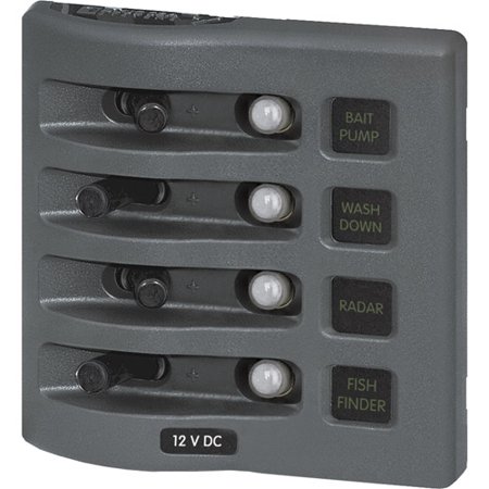 4 SWITCH WD PANEL GRAY