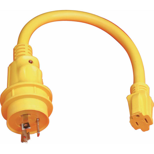 PIGTAIL MALE 30A 125V TO 15A STRAIT BLD