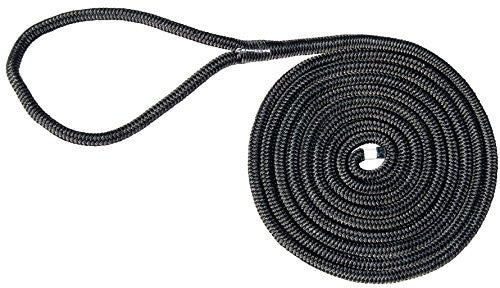 DOCK LINE NYL DBL/BRD 5/8"X35' - BLACK