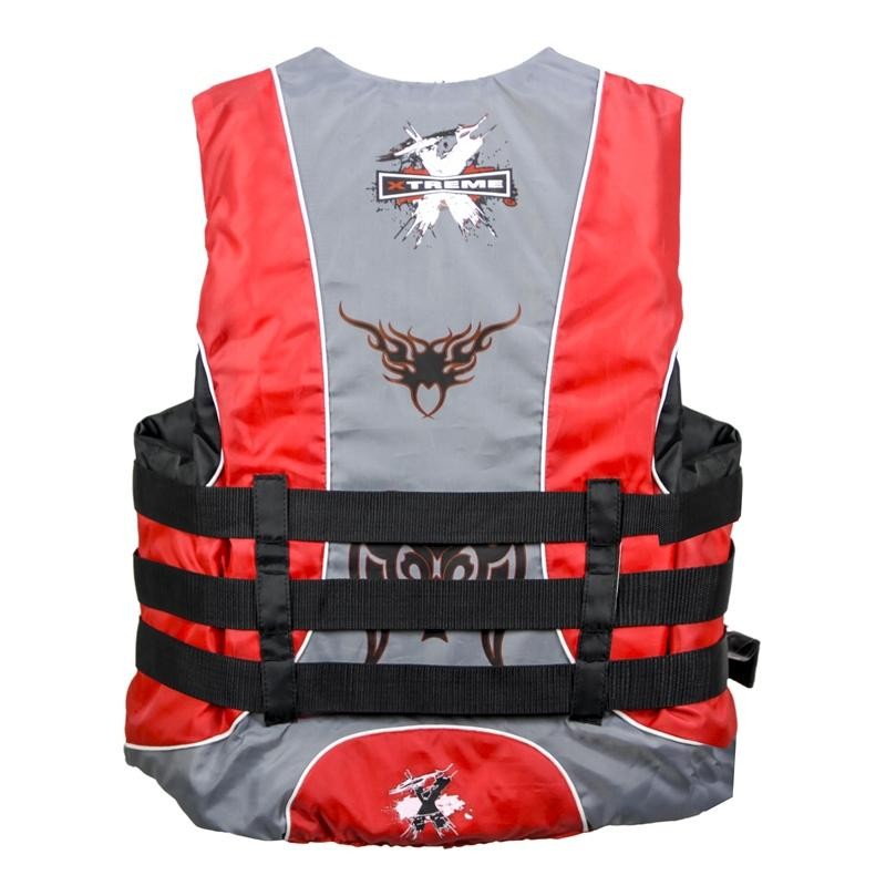 MEN NYL SKI VST RD/BK XS