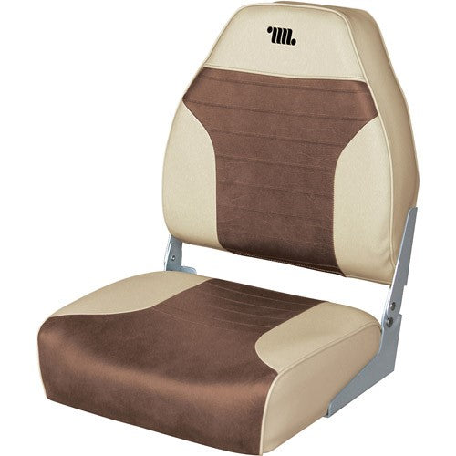 MID BACK PLASTIC SEAT - SAND/BROWN