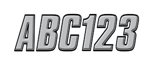 LETTER / NUMBER SET - SILVER & BLACK