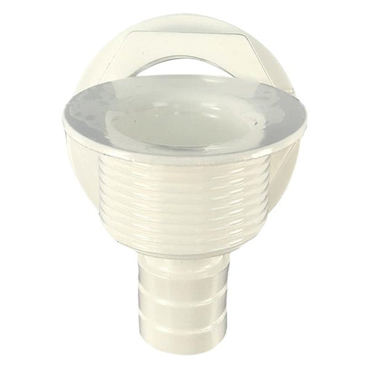 FLUSH DRAIN STRAIT CONCAVE HEAD WHT