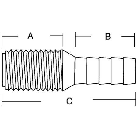 TAILPIPE 3/4 IPT 3/4 HS