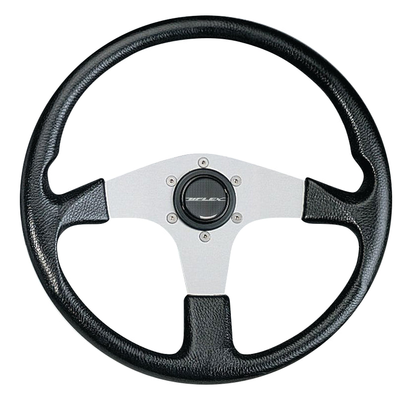 WHEEL BLK PVC SLVR SPKE