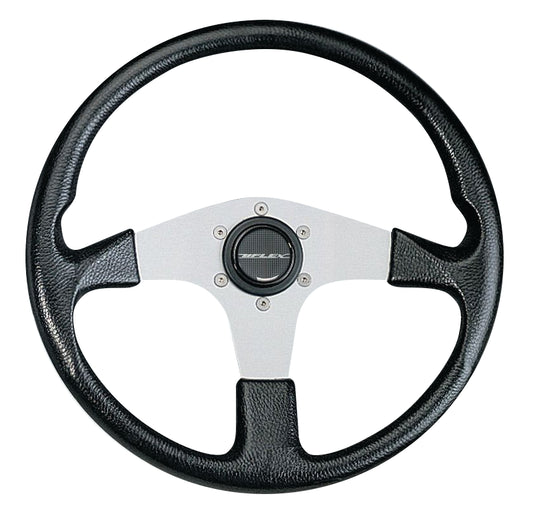 WHEEL BLK PVC SLVR SPKE