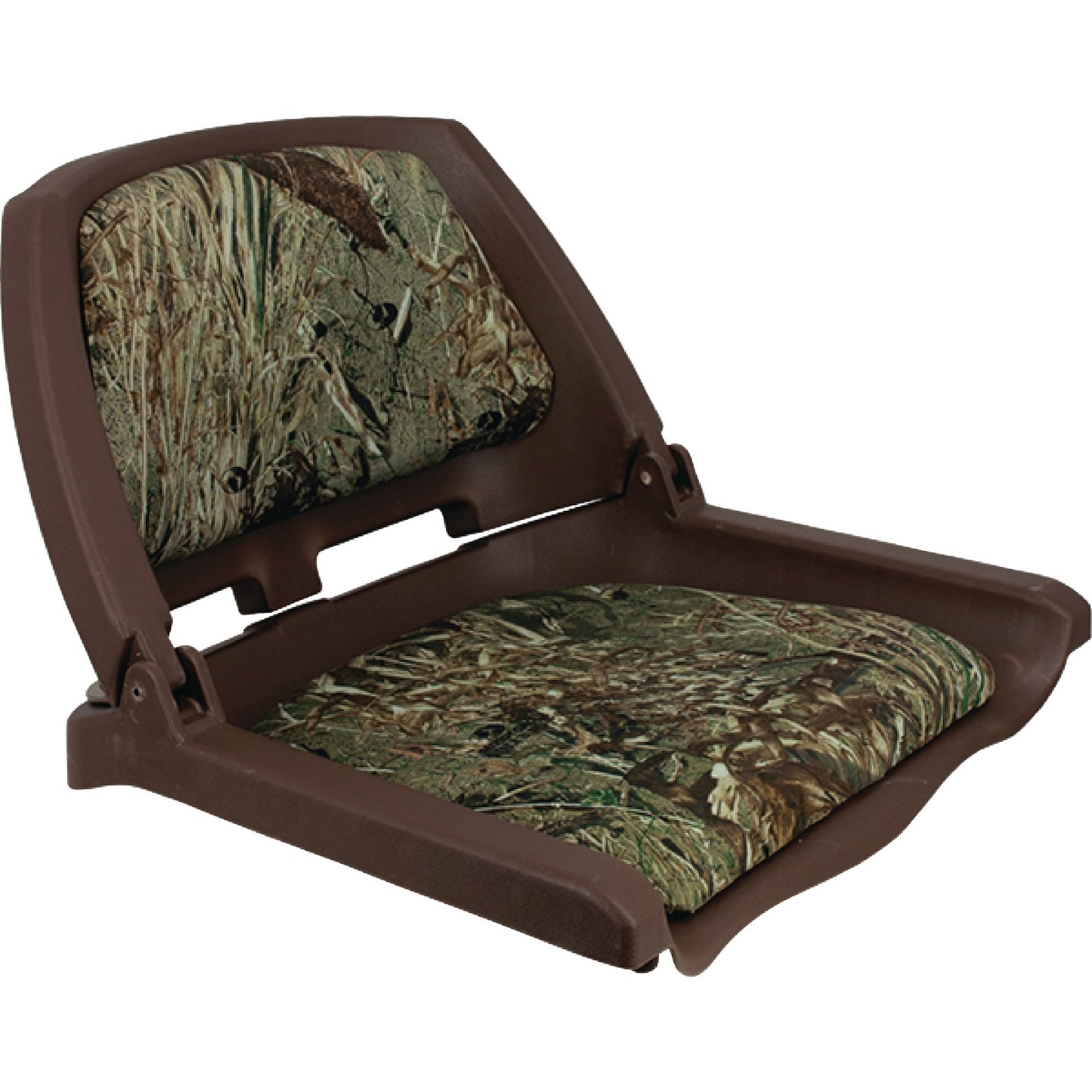 MOLDED FOLD BWN SEAT W/CAMO DUCK BLIND