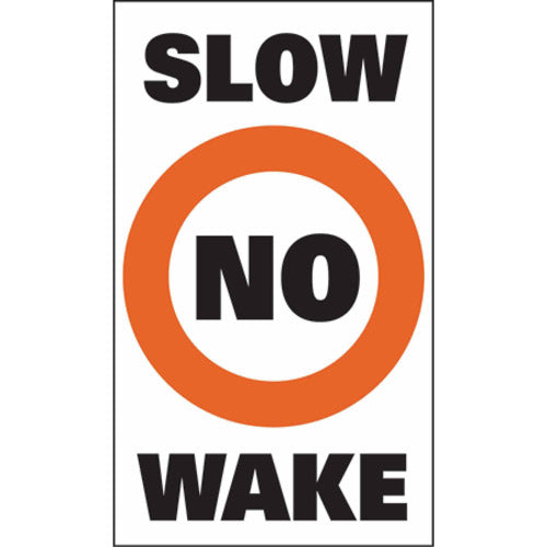BUOY LABEL-SLOW NO WAKE