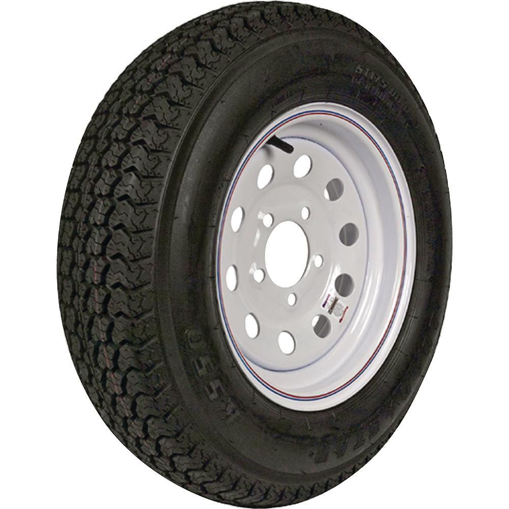 TIRE & WHEEL ST175/80D-13"B WHT MOD 5LUG