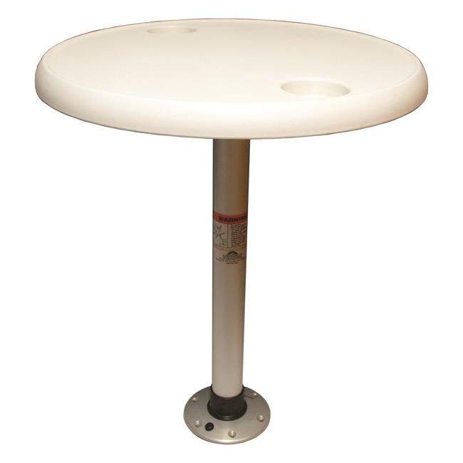 THREAD-LOCK TABLE KIT 24" RND WHT