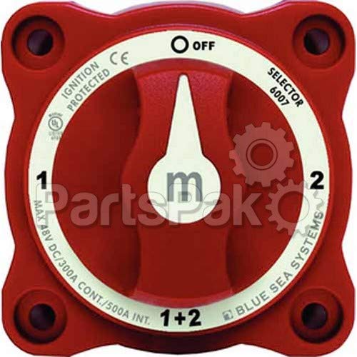 Blue Sea Systems m-Series Mini Selector Battery Switch – 300A Heavy-Duty Marine Battery Control