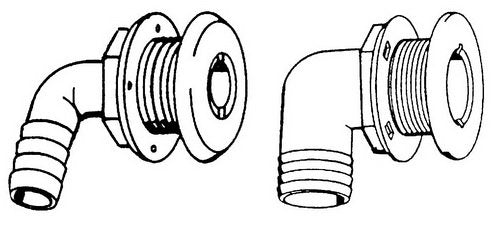 THRU-HULL 90* WH 1-1/8" SHORT