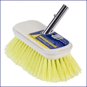 Swobbit Soft Flagged Bristle Deck Brush – 7.5" Yellow